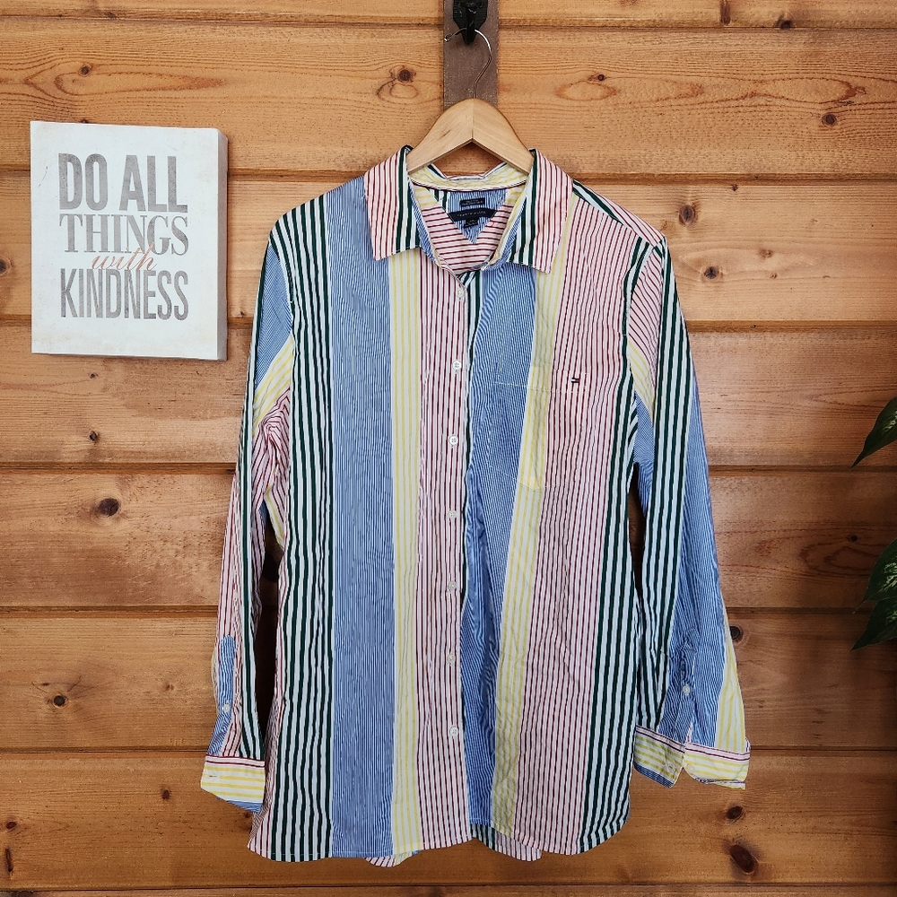Tommy Hilfiger Multicolor Striped Button Down Shirt